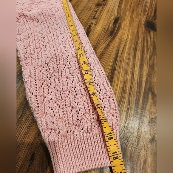 Vintage Renny Crochet Knit Button Sweater  Cardigan Ramie/Cotton Blend - Picture 11 of 11